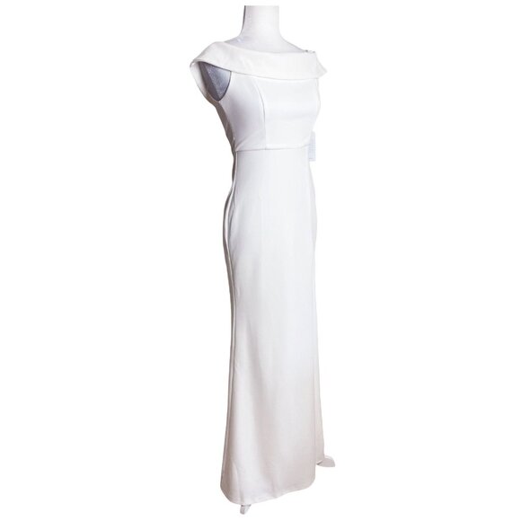 LULUS NWOT Song of Love White Off-the-Shoulder Maxi Wedding Dress Women's Sz S - Picture 6 of 14